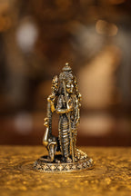 6″ Murugan with Peacock | Super Fine Brass | Polished Finish — view 4