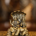 5″ Vishnu Lakshmi sitting on Snake | Super Fine Brass