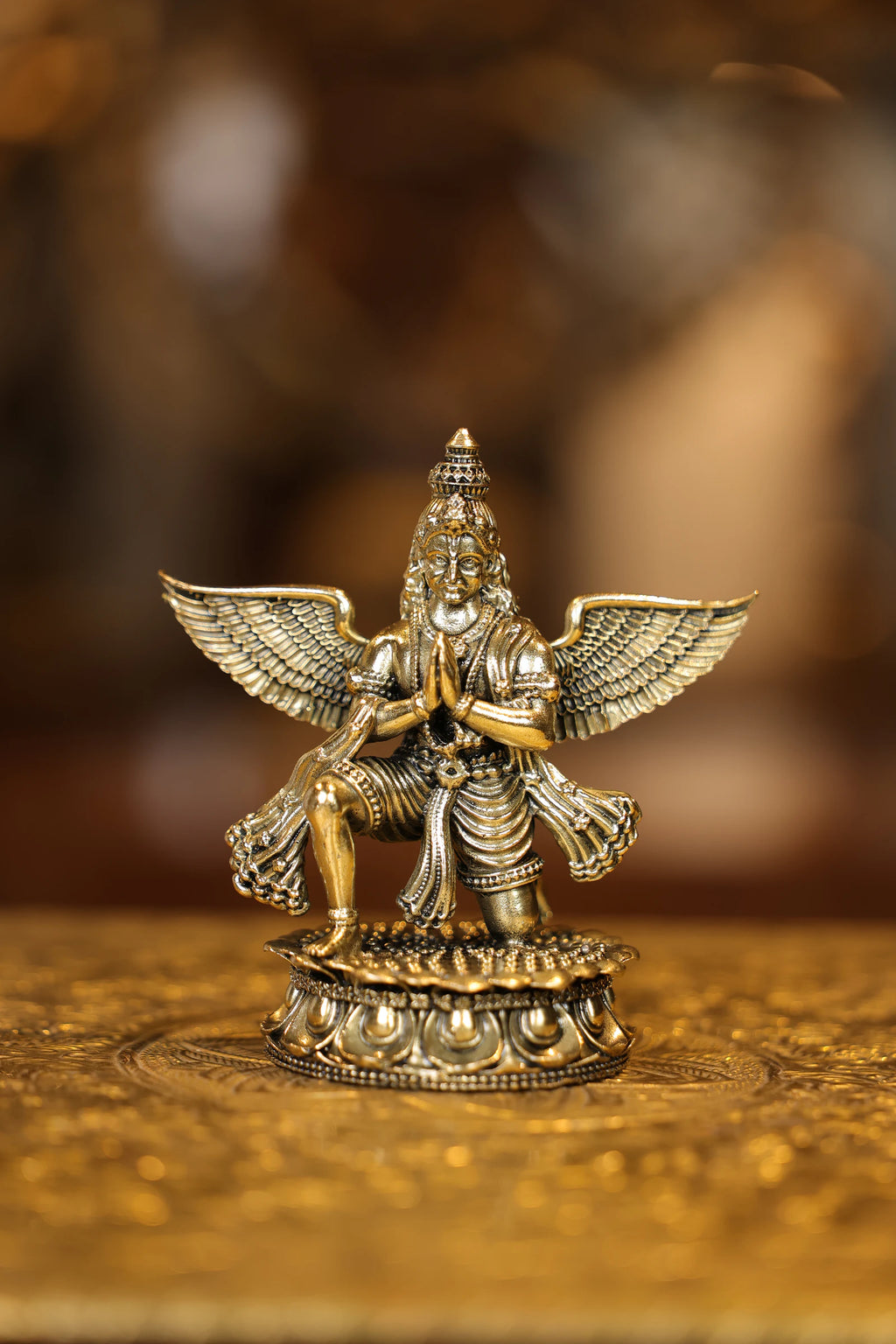 4″ Garudhan Kneeling | Super Fine Brass | Polished Finish