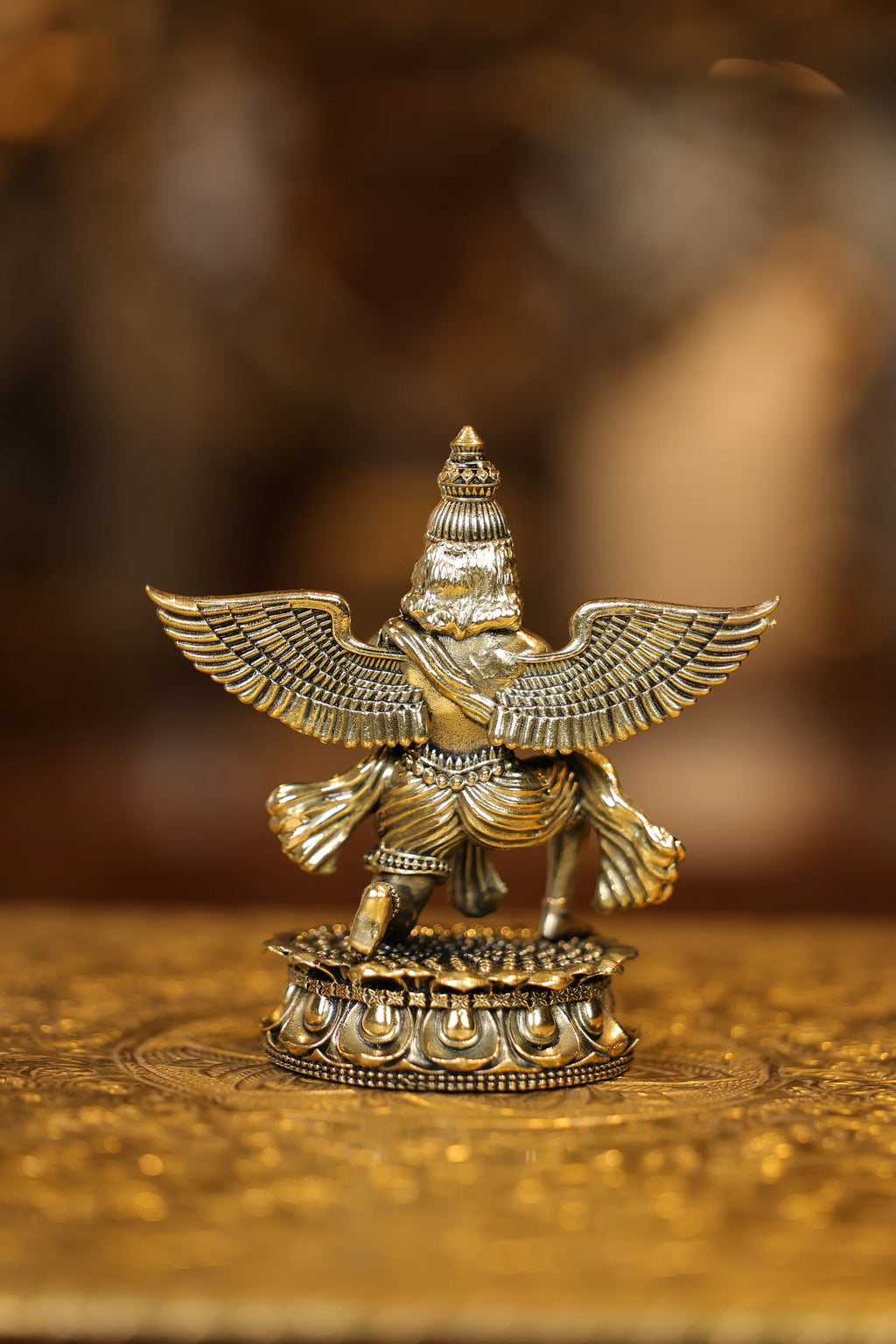 4″ Garudhan Kneeling | Super Fine Brass | Polished Finish — view 5
