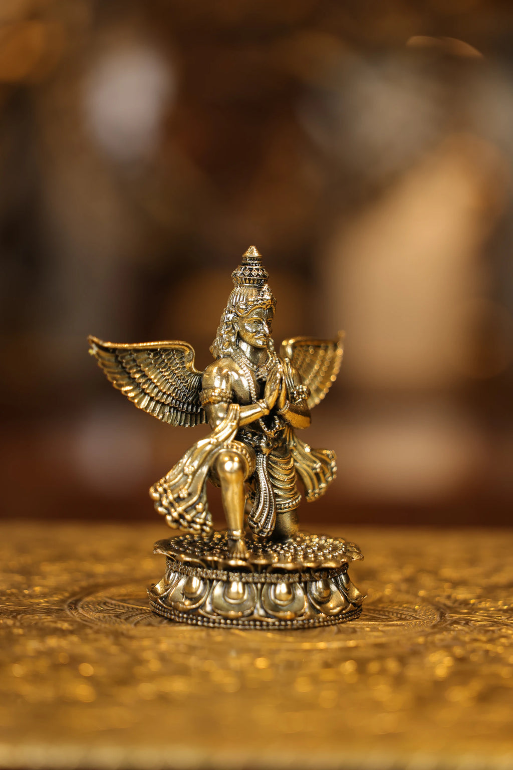 4″ Garudhan Kneeling | Super Fine Brass | Polished Finish — view 4