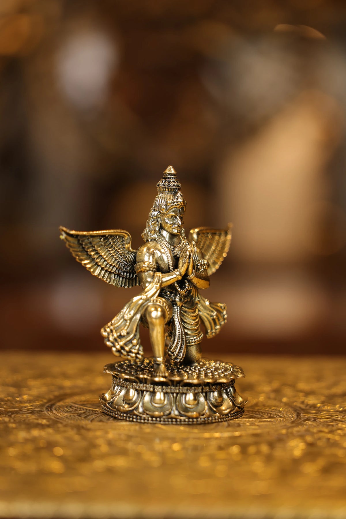 4″ Garudhan Kneeling | Super Fine Brass | Polished Finish — view 4