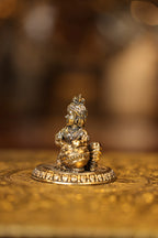 3″ Sitting Butter Krishana | Super Fine Brass | Polished Finish — view 4