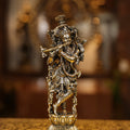 9″ Standing Krishna with Flute | Super Fine Brass | Polished Finish