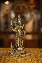 9″ Standing Murugan with Peacock | Super Fine Brass | Polished Finish — view 5