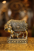 6″ Cow with Calf | Super Fine Brass | Polished Finish