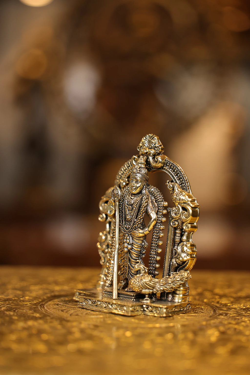 4″ Murugan with Arch | Super Fine Brass | Polished Finish — view 3