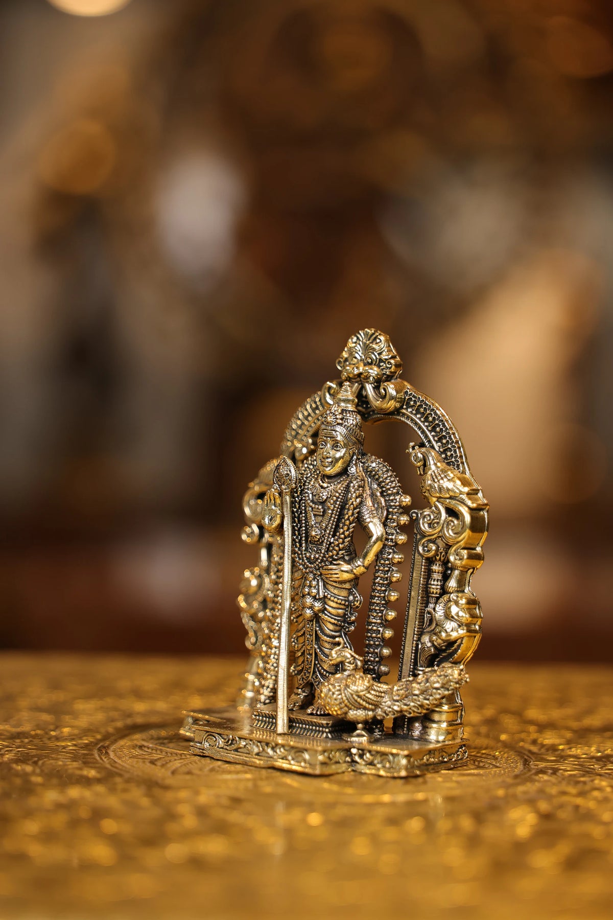 4″ Murugan with Arch | Super Fine Brass | Polished Finish — view 3