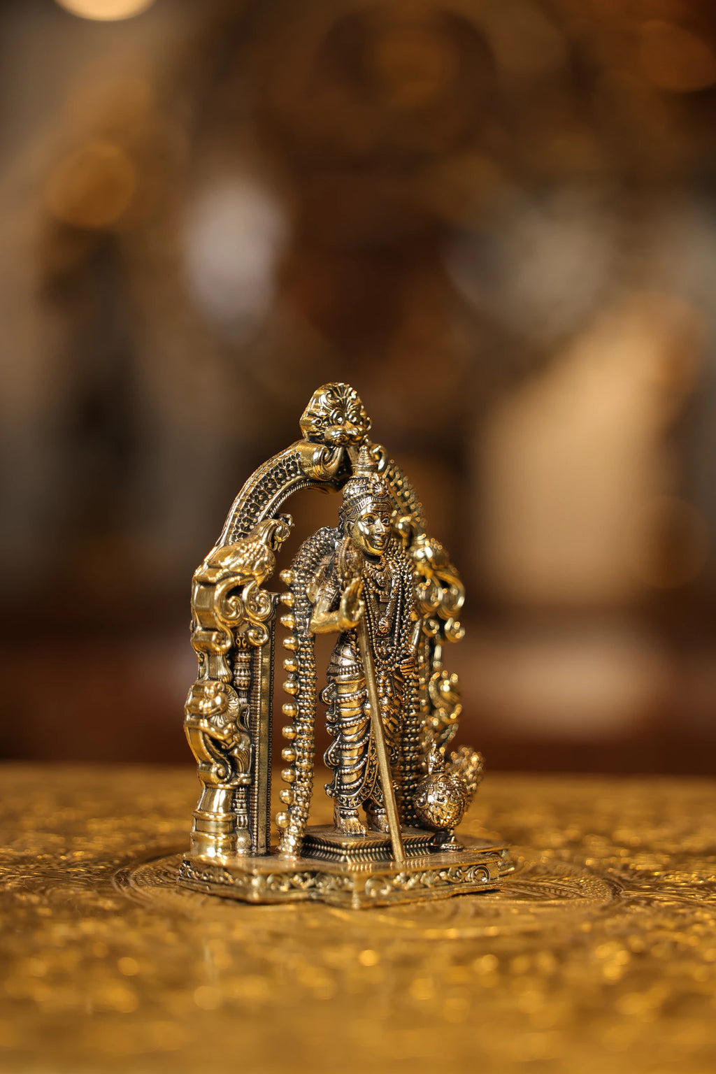 4″ Murugan with Arch | Super Fine Brass | Polished Finish — view 4