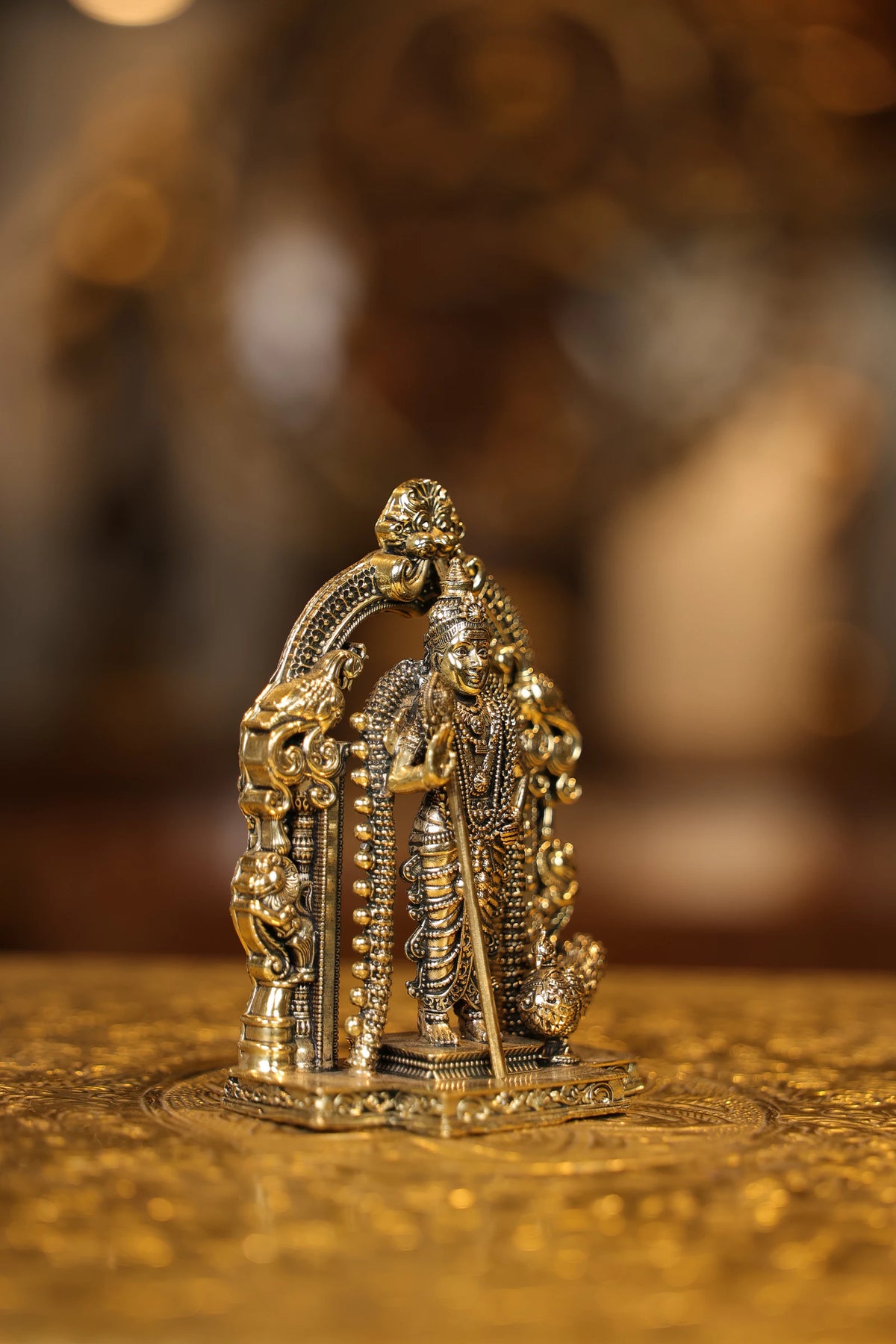 4″ Murugan with Arch | Super Fine Brass | Polished Finish — view 4