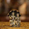 4″ Vishnu Lakshmi sitting on Snake | Super Fine Brass | Polished Finish