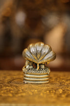 4″ Vishnu Lakshmi sitting on Snake | Super Fine Brass | Polished Finish — view 5