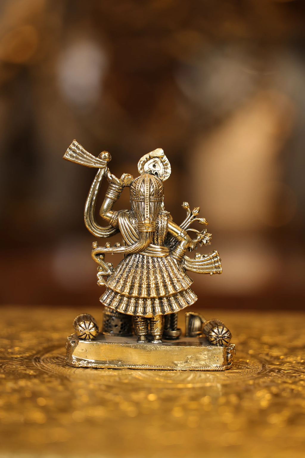 4″ Shreenathji Krishna | Super Fine Brass | Polished Finish — view 5