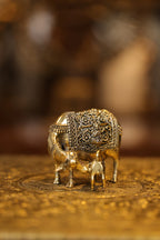 3″ Cow and Calf | Super Fine Brass | Polished Finish — view 4