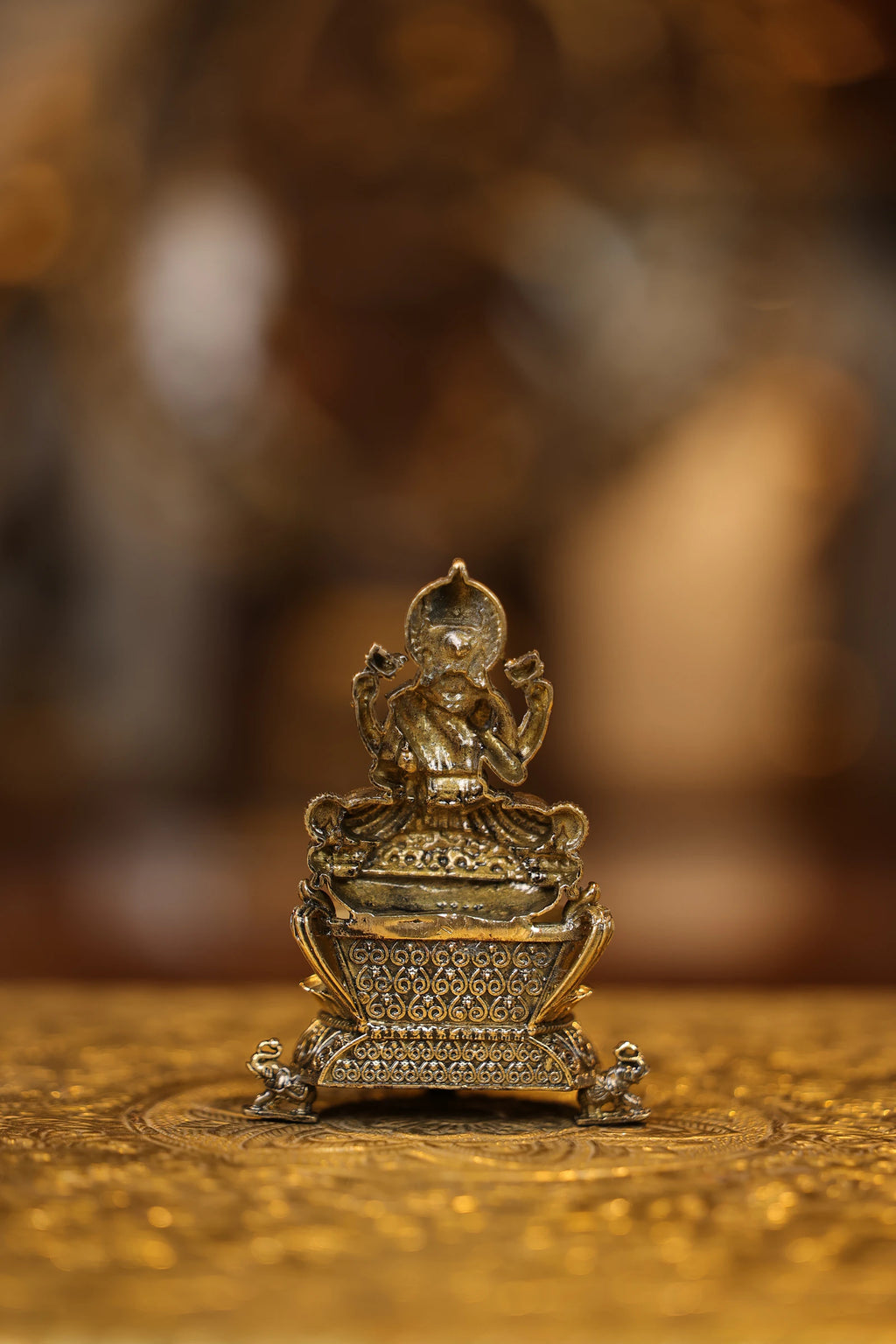 4″ Lakshmi Lamp | Super Fine Brass | Polished Finish — view 5