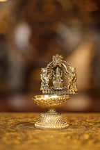 4.5″ Lakshmi with Yazhi Arch Lamp | Super Fine Brass | Polished Finish — view 3