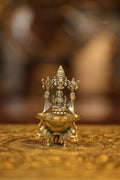 4″ Lakshmi Balaji Lamp Elephant Base | Super Fine Brass | Polished Finish
