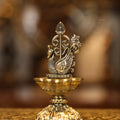 6″ Murugan Om Vel Seval Lamp | Super Fine Brass | Polished Finish