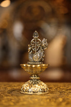 6″ Murugan Om Vel Seval Lamp | Super Fine Brass | Polished Finish