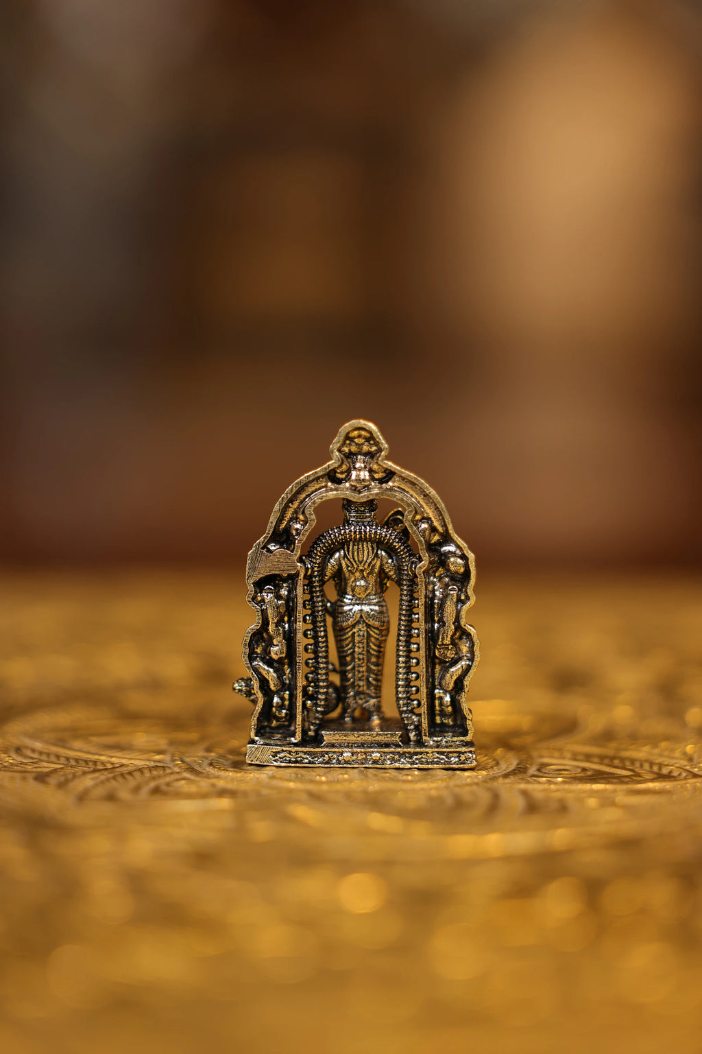 2″ Murugan Arch with Peacock | Super Fine Brass | Polished Finish — view 5