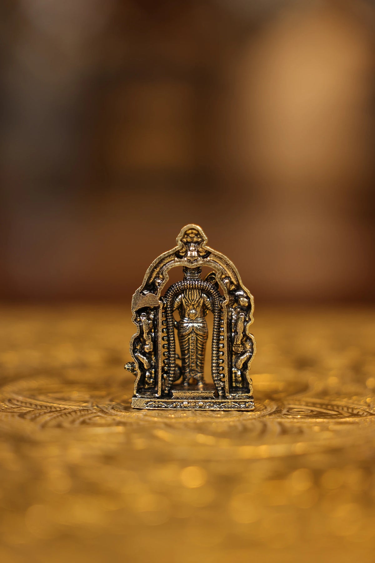 2″ Murugan Arch with Peacock | Super Fine Brass | Polished Finish — view 5