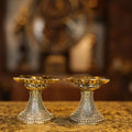 3″ Lamp with Stand Engraving Pair | Super Fine Brass | Polished Finish