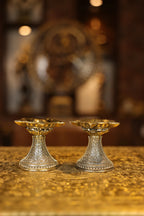 3″ Lamp with Stand Engraving Pair | Super Fine Brass | Polished Finish