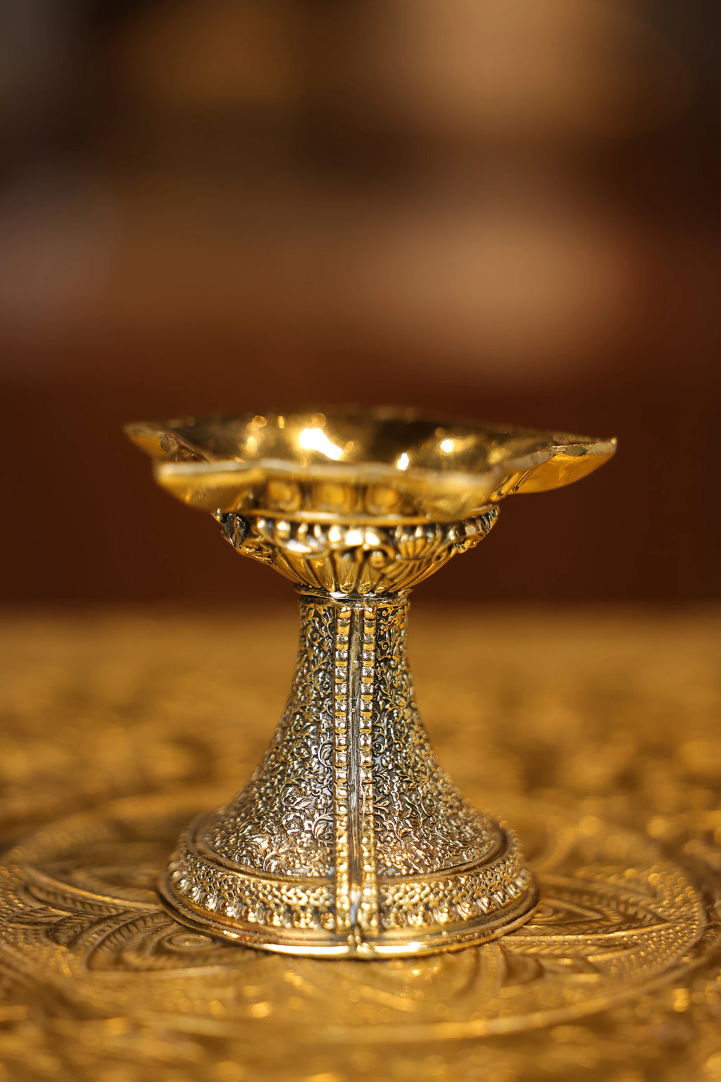 3″ Lamp with Stand Engraving Pair | Super Fine Brass | Polished Finish — view 3
