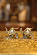 Swastik Agal Lamp Pair | Super Fine Brass | Polished Finish
