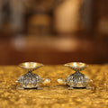 Tortoise Agal Lamp Pair | Super Fine Brass | Polished Finish