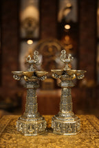 10″ Aasthalakshmi SPL Annam Kuttuvillaku Pair | Super Fine Brass | Polished Finish