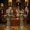12″ Aasthalakshmi SPL Annam Kuttuvillaku Pair | Super Fine Brass | Polished Finish