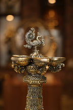 14″ Aasthalakshmi SPL Annam Kuttuvillaku Pair | Super Fine Brass | Polished Finish — view 3