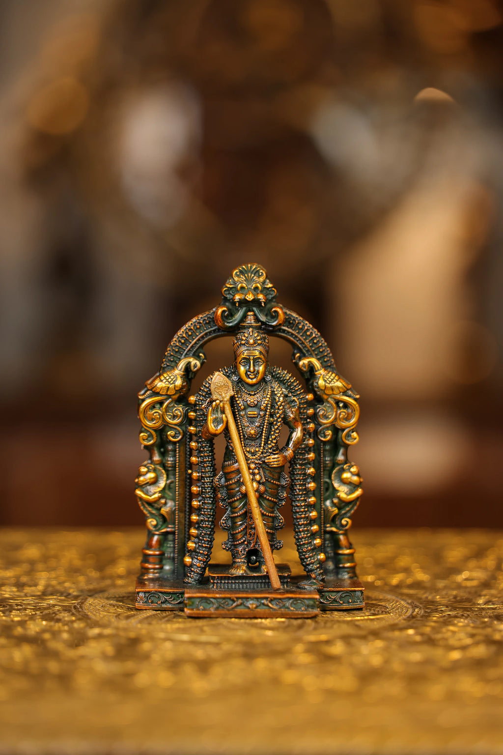 5″ Murugan with Arch | Super Fine Brass | Double Chola Finish