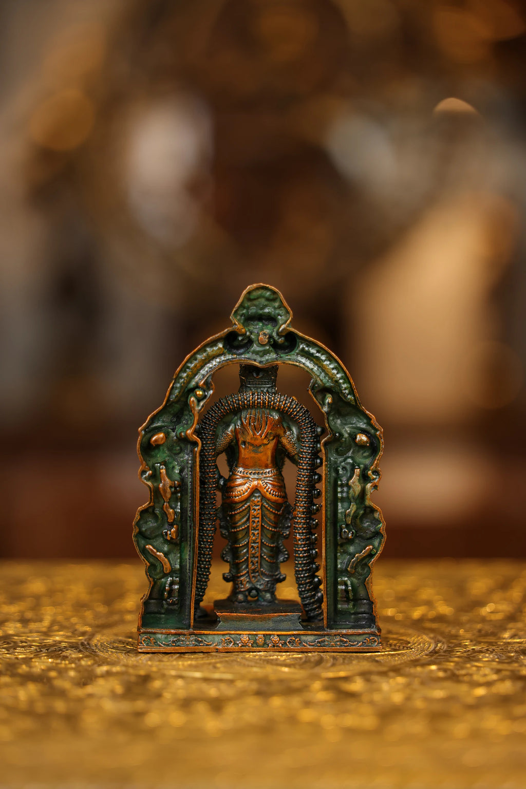 5″ Murugan with Arch | Super Fine Brass | Double Chola Finish — view 5