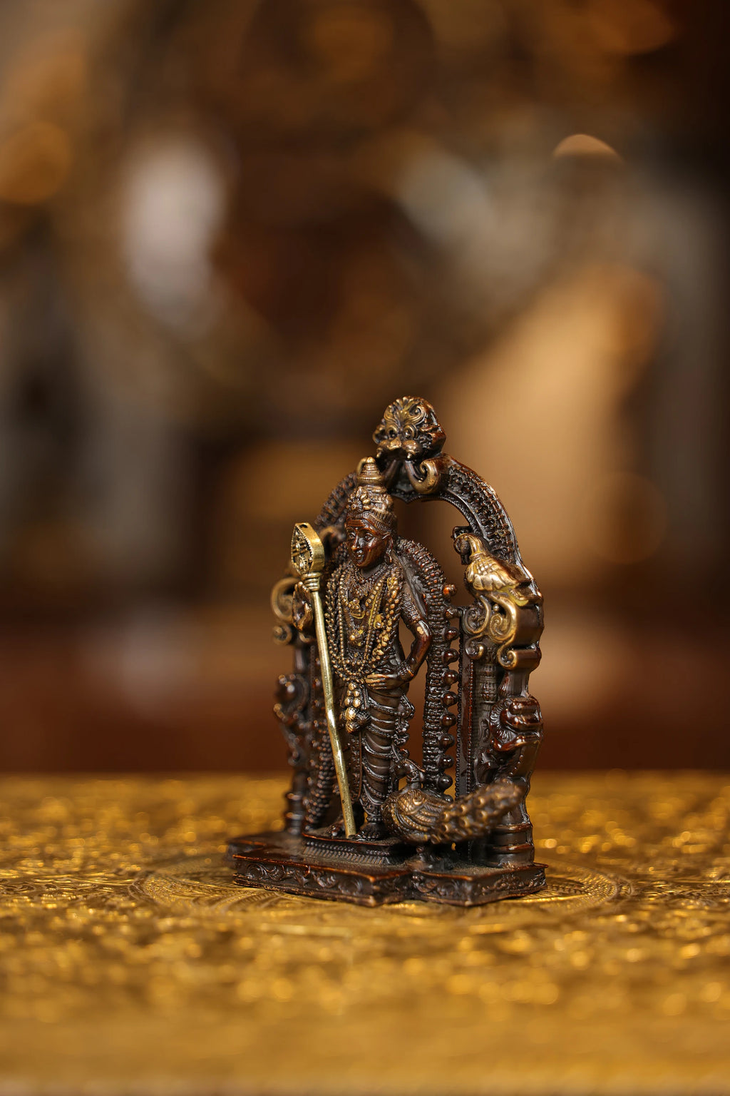 5″ Murugan with Arch | Super Fine Brass | Brown Gold Finish — view 3