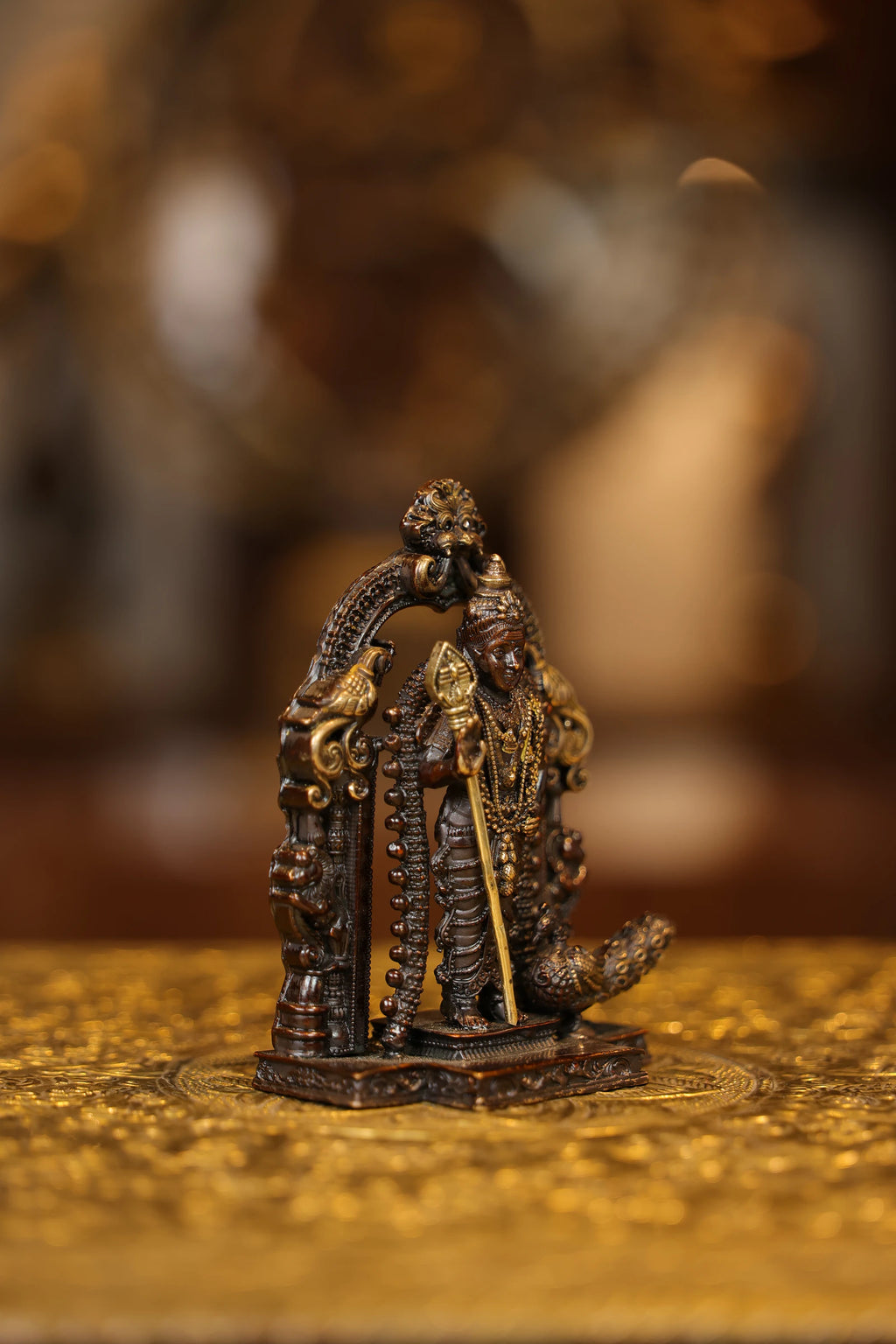 5″ Murugan with Arch | Super Fine Brass | Brown Gold Finish — view 4