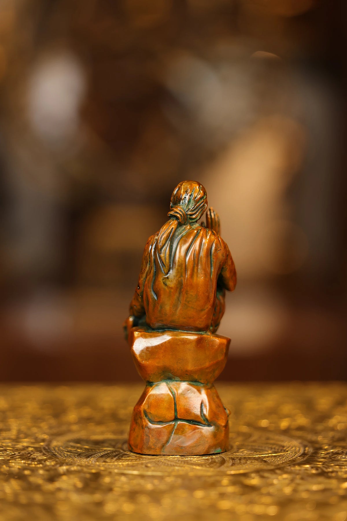 5″ Sai Baba | Super Fine Brass | Double Chola Finish — view 5