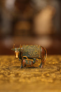 2.5″ Cow with Calf | Super Fine Brass | Double Chola Finish