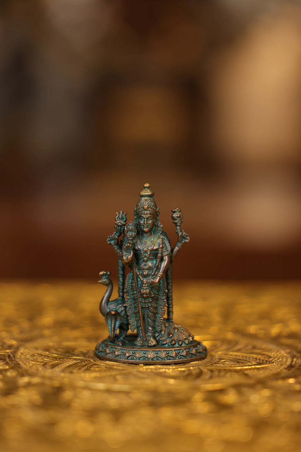 3″ Murugan | Super Fine Brass | Antique Green Finish