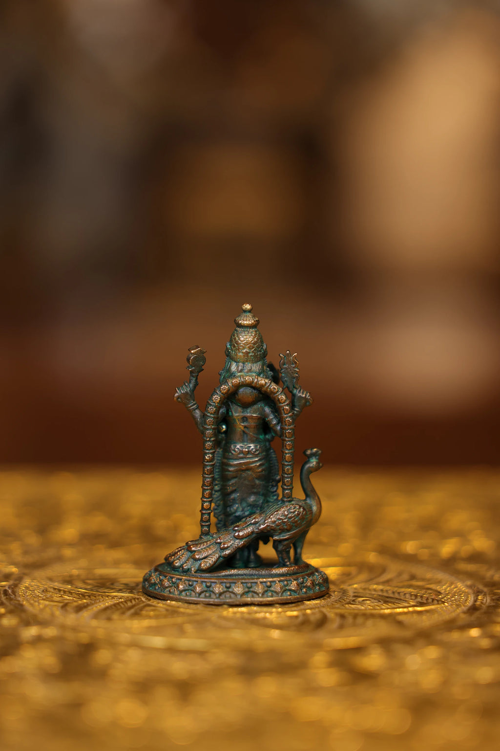 3″ Murugan | Super Fine Brass | Antique Green Finish — view 5