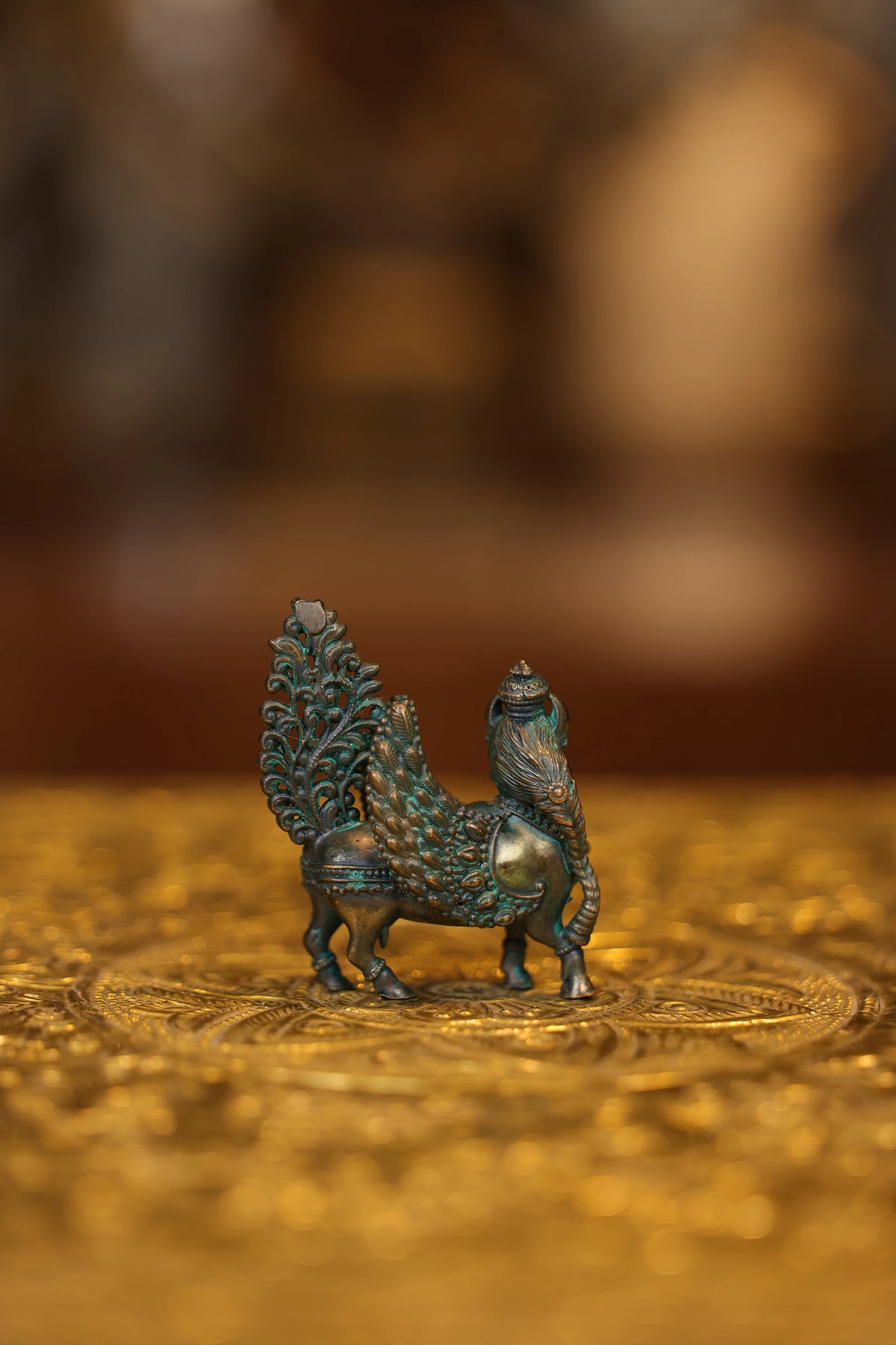 2.5″ Kamadhenu | Super Fine Brass | Antique Green Finish — view 4
