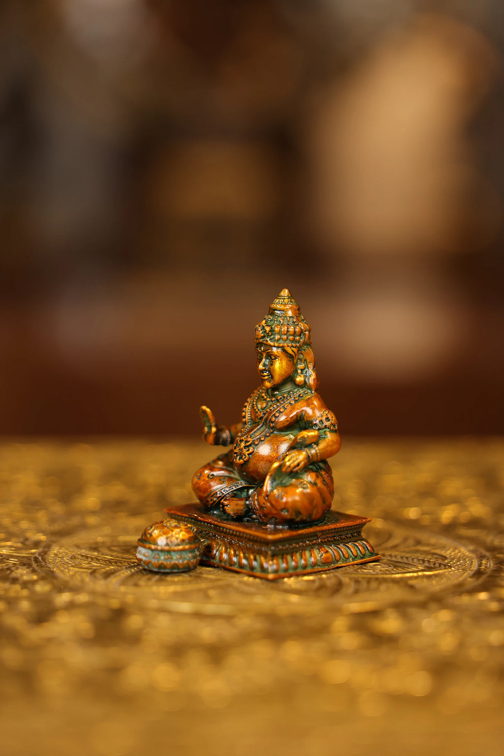 3″ Kubera | Super Fine Brass | Double Chola Finish — view 3