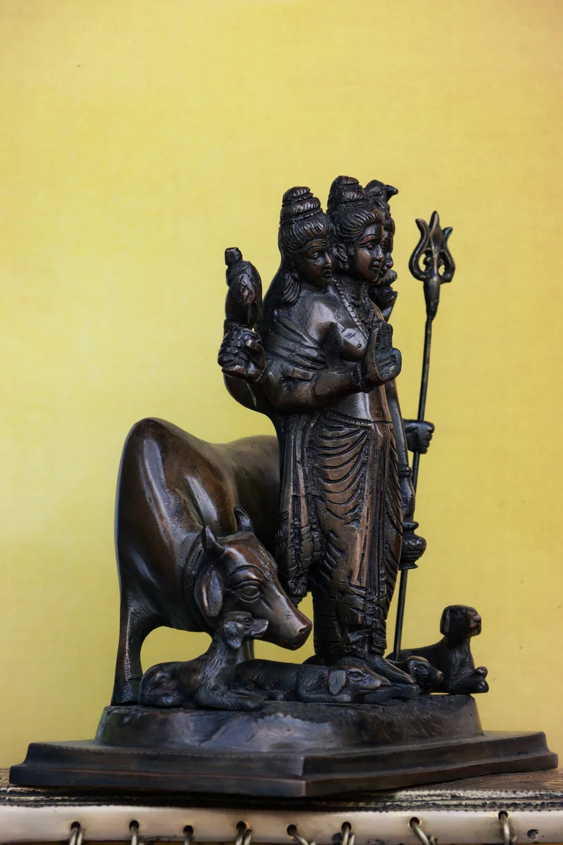 8″ Dattatreya | Handcrafted Brass | Brown Finish