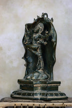 10″ Gaja Samhara Moorthy | Handcrafted Brass | Green Patina