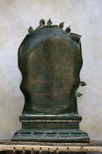 10″ Gaja Samhara Moorthy | Handcrafted Brass | Green Patina