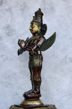 21″ Garudan (Divine Mount of Vishnu) | Handcrafted Brass | Brown Finish