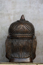 7″ Hanuman Face | Handcrafted Brass | Brown Finish