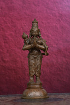 6″ Hanuman (Anjali Mudra) | Handcrafted Panchaloha | Wood Patina