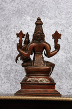 9″ Lakshmi Varaha (Varagar) | Handcrafted Brass | Antique Brown Finish